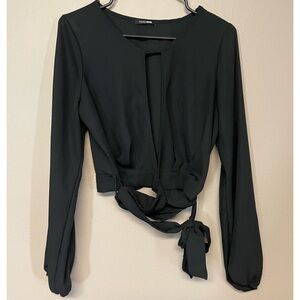 Fashion Nova Wrap Waist Blouse